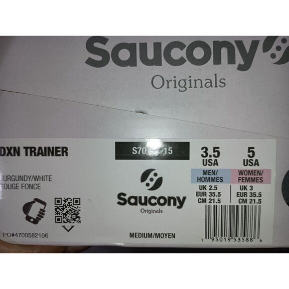 Saucony Kids Sneakers in Burgundy and White - Picture 5 of 11